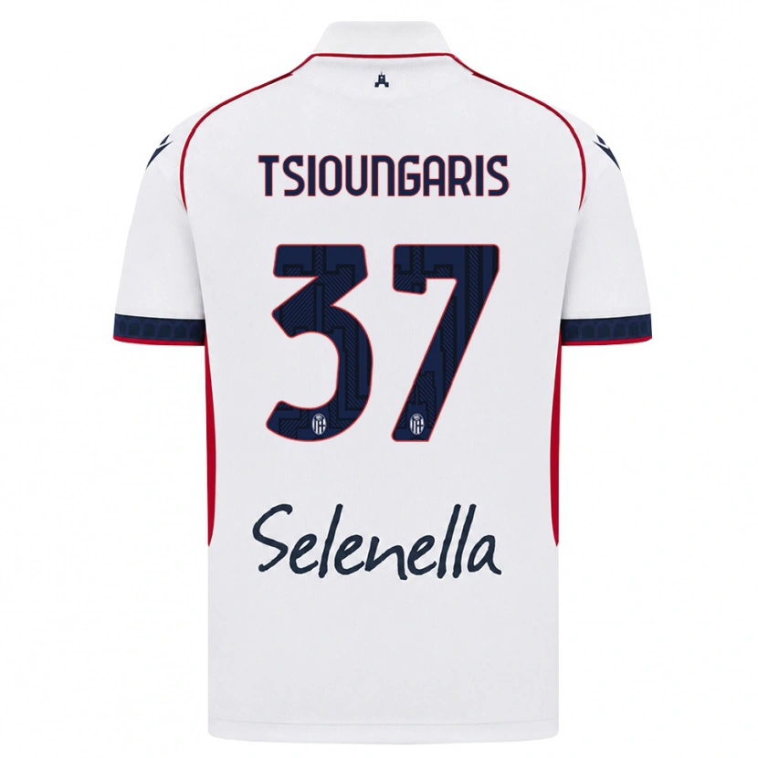 Danxen Kid Theodoros Tsioungaris #37 White Red Royal Blue Away Jersey 2026/27 T-Shirt