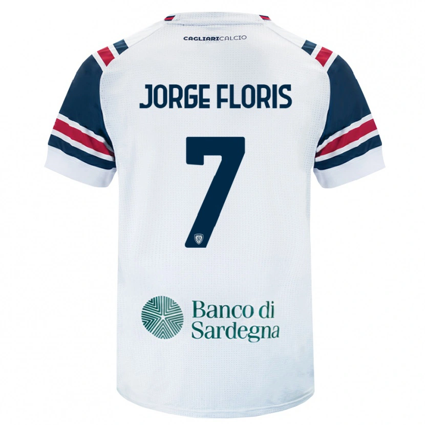 Danxen Kid Nicolò Jorge Floris #7 White Red Green Away Jersey 2026/27 T-Shirt