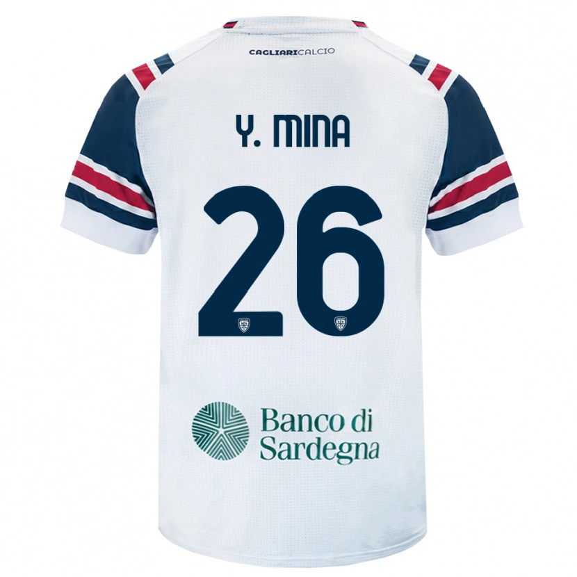 Danxen Kid Yerry Mina #26 White Red Green Away Jersey 2026/27 T-Shirt