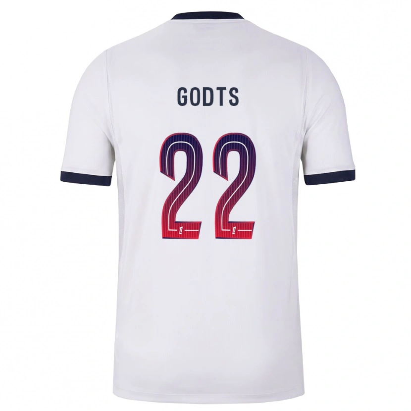 Danxen Men Mika Godts #22 White Black Red Away Jersey 2026/27 T-Shirt