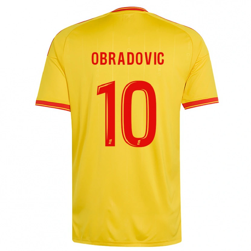 Danxen Men Ognjen Obradovic #10 Gold Orange Red Home Jersey 2026/27 T-Shirt