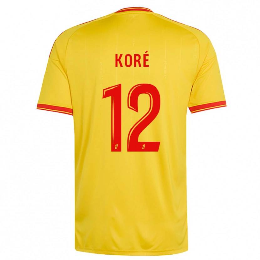 Danxen Men Mathis Koré #12 Gold Orange Red Home Jersey 2026/27 T-Shirt