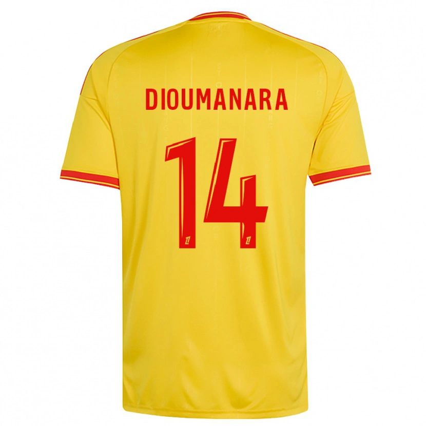 Danxen Men Sidi Dioumanara #14 Gold Orange Red Home Jersey 2026/27 T-Shirt