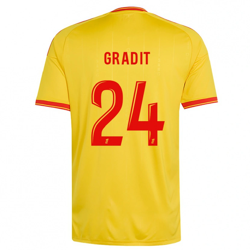 Danxen Men Jonathan Gradit #24 Gold Orange Red Home Jersey 2026/27 T-Shirt