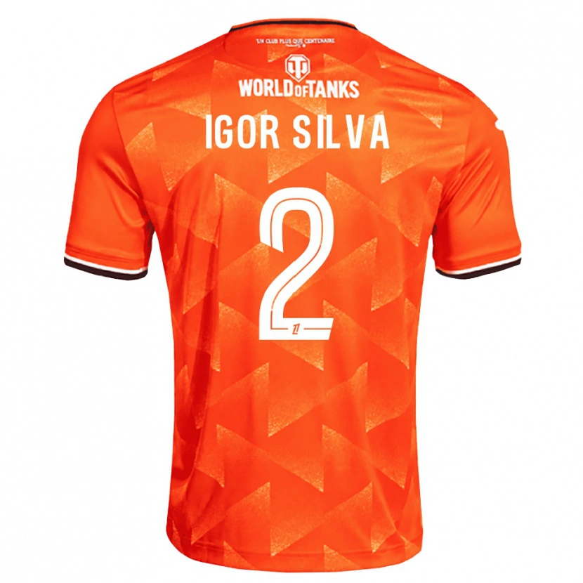 Danxen Men Igor Silva #2 Orange White Black Home Jersey 2026/27 T-Shirt
