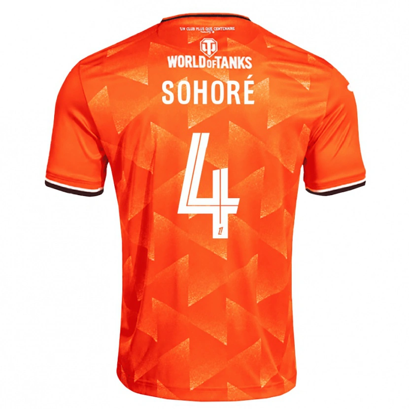 Danxen Men Seni Sohoré #4 Orange White Black Home Jersey 2026/27 T-Shirt