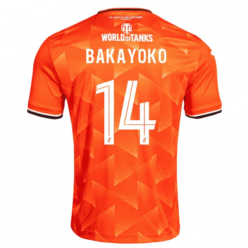 Danxen Men Tiemoué Bakayoko #14 Orange White Black Home Jersey 2026/27 T-Shirt