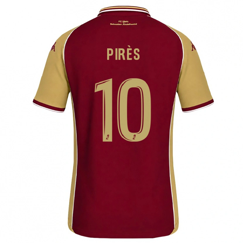 Danxen Men Théo Pirès #10 Goldenrod Dark Red Home Jersey 2026/27 T-Shirt