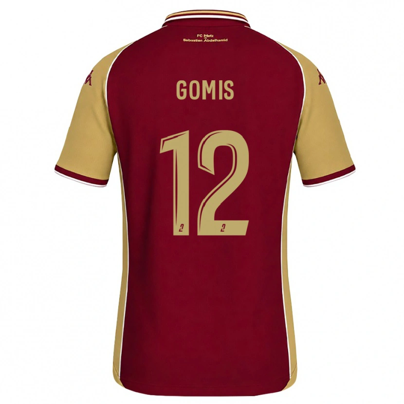 Danxen Men Maykel Gomis #12 Goldenrod Dark Red Home Jersey 2026/27 T-Shirt