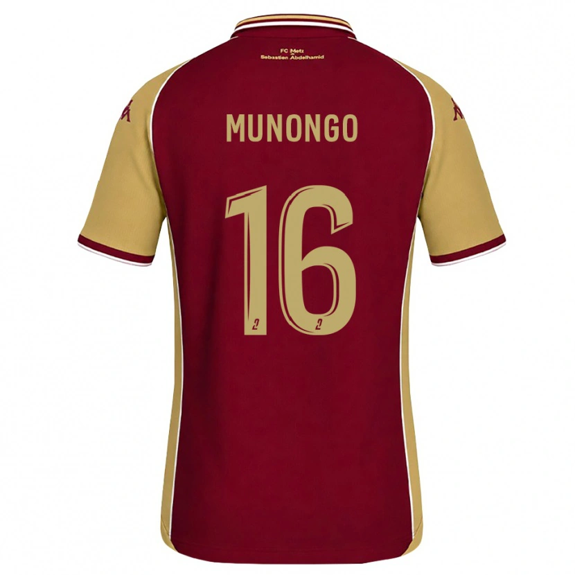 Danxen Men Goodness Munongo #16 Goldenrod Dark Red Home Jersey 2026/27 T-Shirt