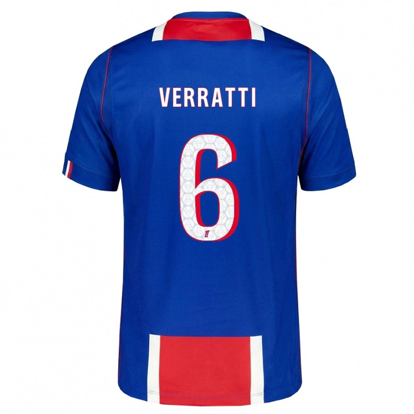 Danxen Men Marco Verratti #6 Red White Blue Home Jersey 2026/27 T-Shirt