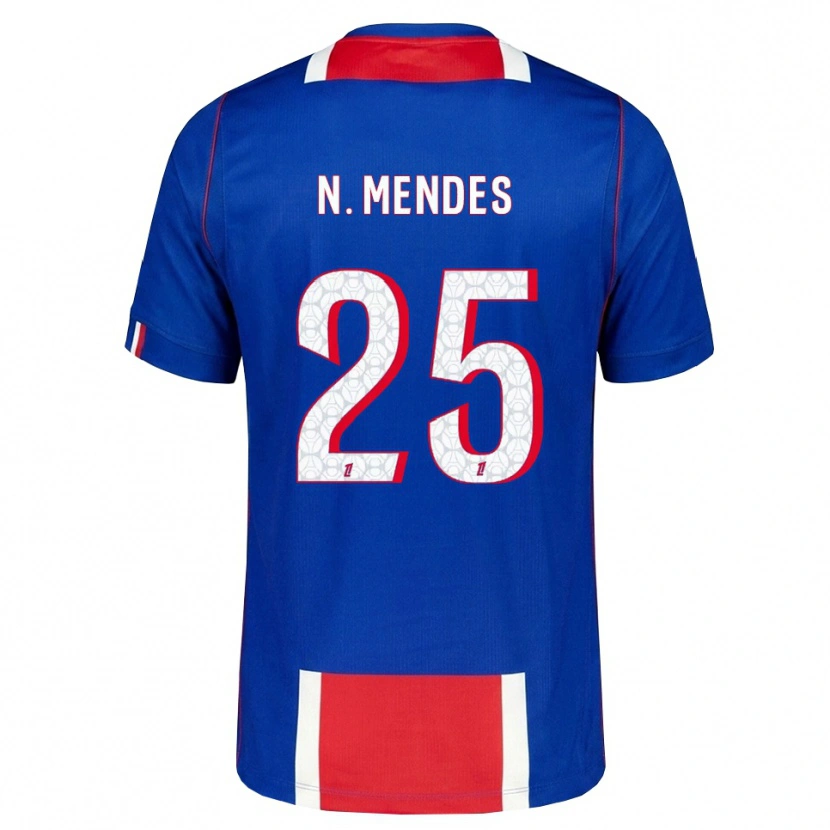 Danxen Men Nuno Mendes #25 Red White Blue Home Jersey 2026/27 T-Shirt