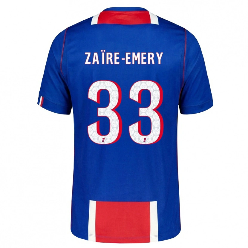 Danxen Men Warren Zaïre-Emery #33 Red White Blue Home Jersey 2026/27 T-Shirt
