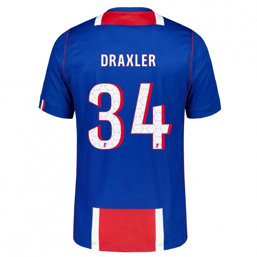 Danxen Men Julian Draxler #34 Red White Blue Home Jersey 2026/27 T-Shirt