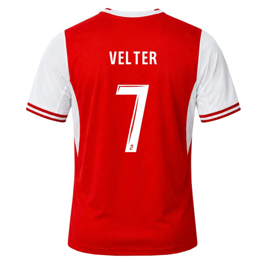 Danxen Men Timéo Velter #7 Red White Home Jersey 2026/27 T-Shirt