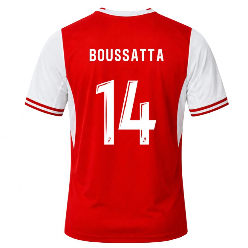 Danxen Men Naïl Boussatta #14 Red White Home Jersey 2026/27 T-Shirt