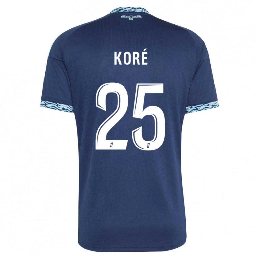 Danxen Men Yoan Koré #25 Steelblue White Home Jersey 2026/27 T-Shirt