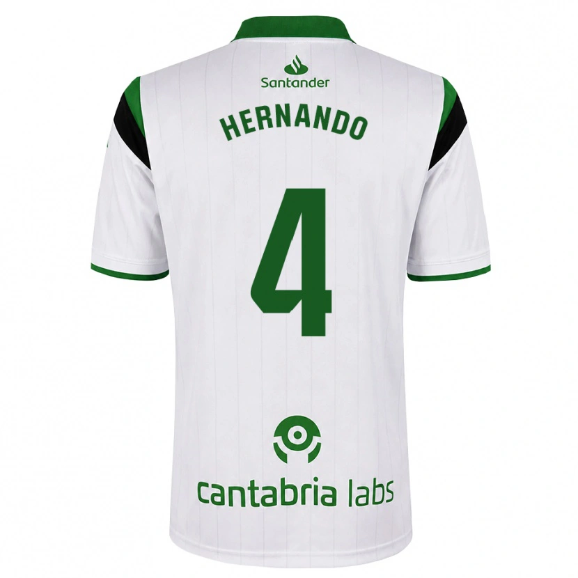 Danxen Men Manu Hernando #4 White Green Black Home Jersey 2026/27 T-Shirt