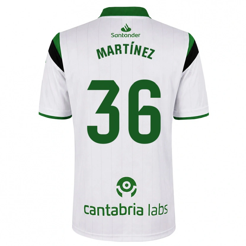 Danxen Men Sergio Martínez #36 White Green Black Home Jersey 2026/27 T-Shirt