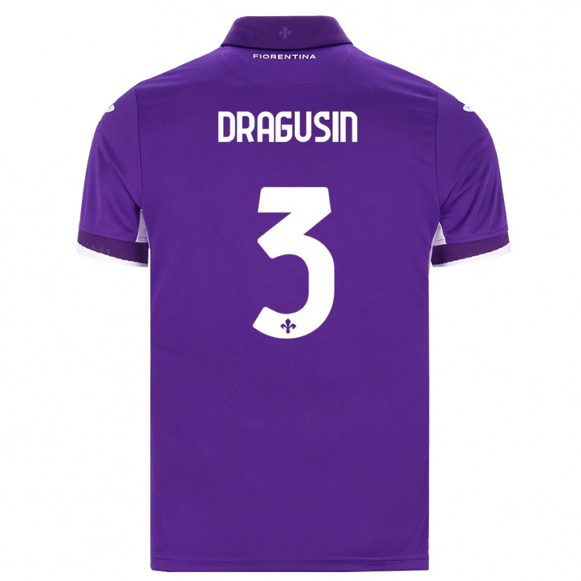 Danxen Men Radu Drăgușin #3 Purple White Pink Home Jersey 2026/27 T-Shirt