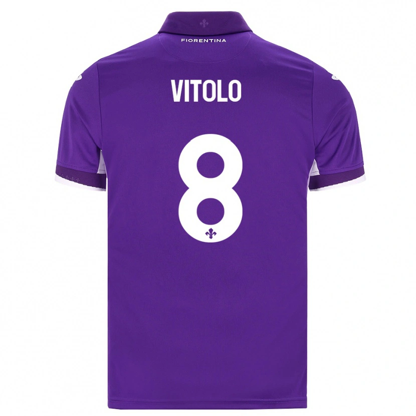 Danxen Men Federico Vitolo #8 Purple White Pink Home Jersey 2026/27 T-Shirt