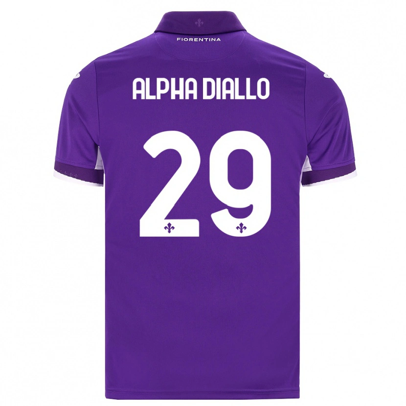 Danxen Men Alpha Diallo #29 Purple White Pink Home Jersey 2026/27 T-Shirt