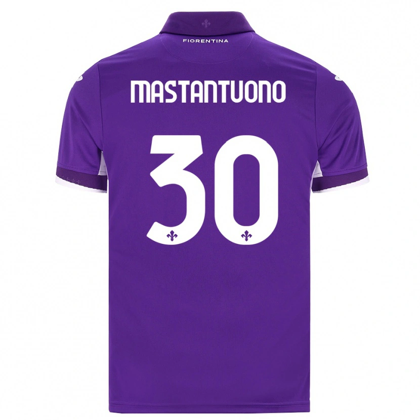 Danxen Men Franco Mastantuono #30 Purple White Pink Home Jersey 2026/27 T-Shirt