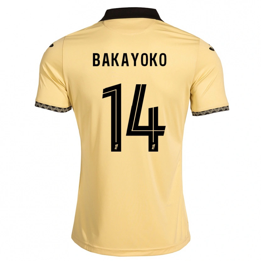 Danxen Men Tiemoué Bakayoko #14 Navajowhite Black Away Jersey 2026/27 T-Shirt