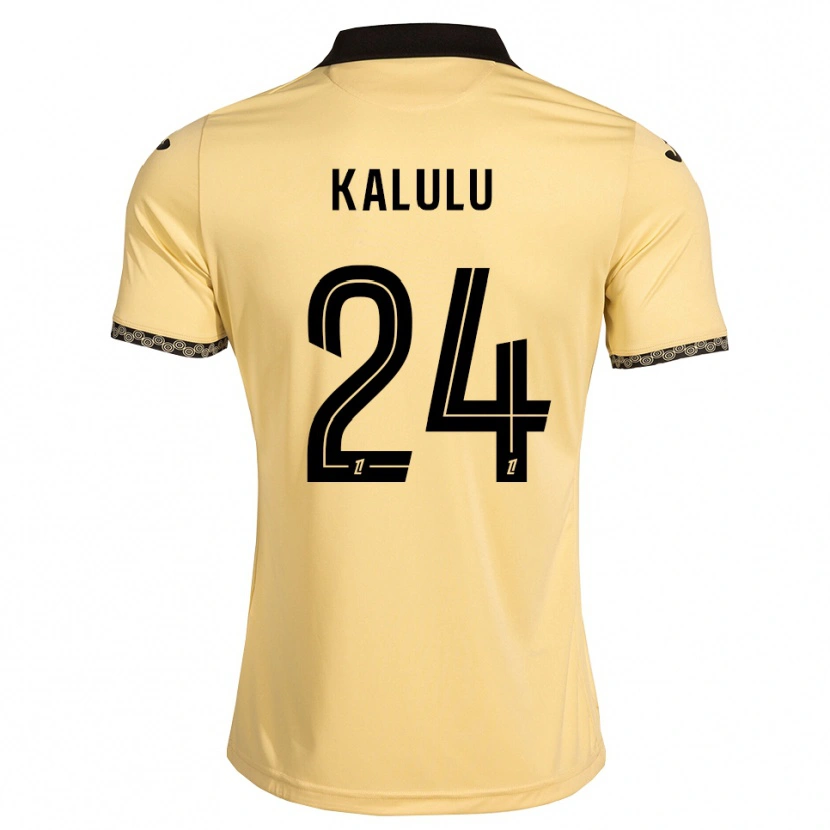 Danxen Men Gédéon Kalulu #24 Navajowhite Black Away Jersey 2026/27 T-Shirt