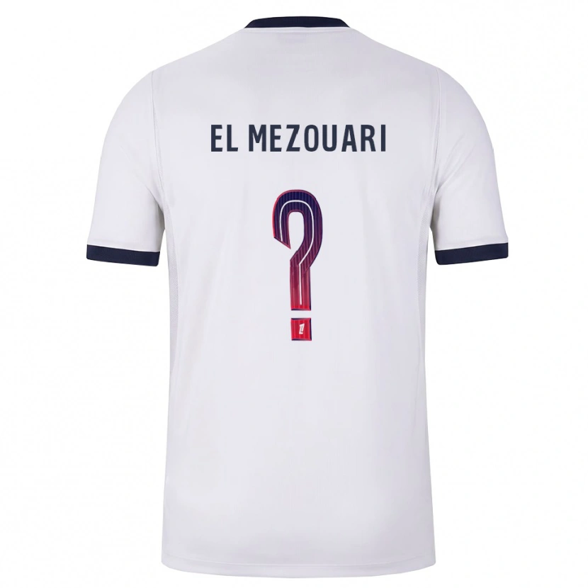 Danxen Men Abde-Chahid El Mezouari #0 White Black Red Away Jersey 2026/27 T-Shirt