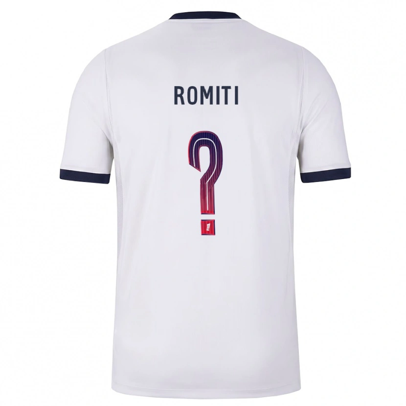 Danxen Men Olivia Romiti #0 White Black Red Away Jersey 2026/27 T-Shirt
