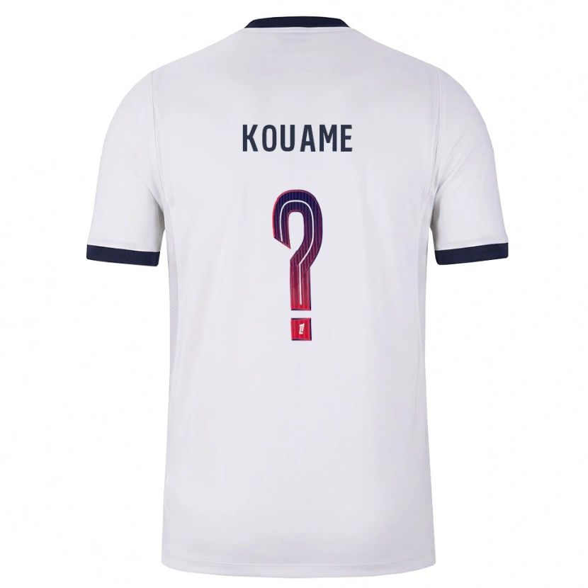 Danxen Men Kelly Kouame #0 White Black Red Away Jersey 2026/27 T-Shirt