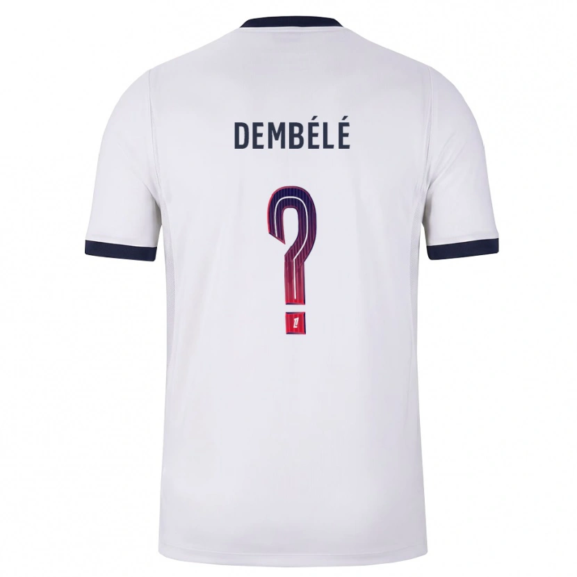 Danxen Men Omar Dembélé #0 White Black Red Away Jersey 2026/27 T-Shirt
