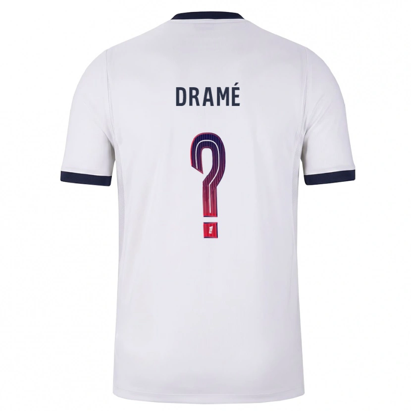 Danxen Men Bakoutoubo Dramé #0 White Black Red Away Jersey 2026/27 T-Shirt
