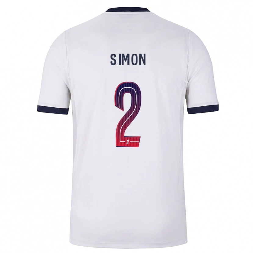 Danxen Men Benedicte Simon #2 White Black Red Away Jersey 2026/27 T-Shirt