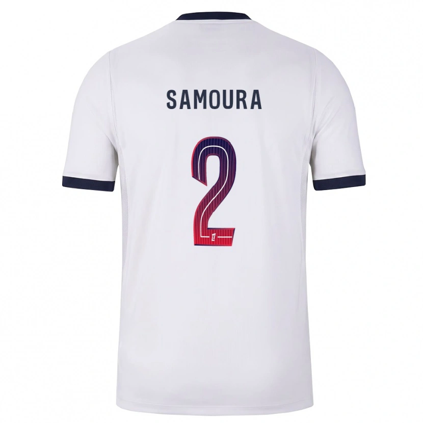 Danxen Men Thiniba Samoura #2 White Black Red Away Jersey 2026/27 T-Shirt