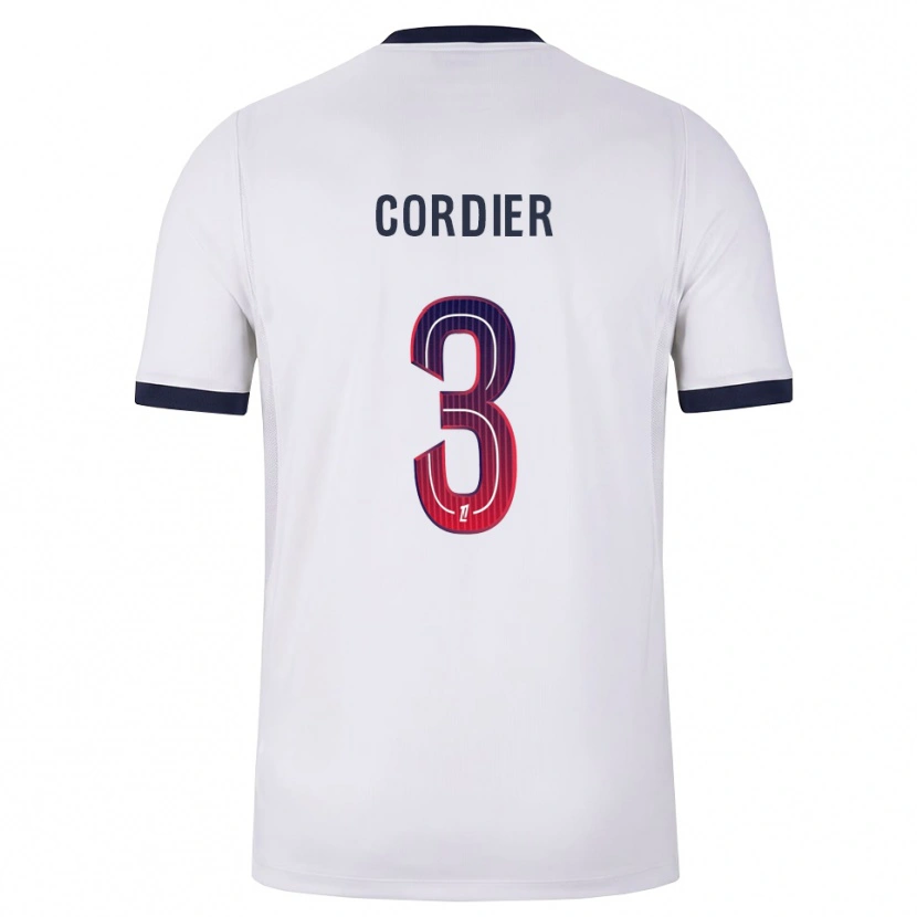 Danxen Men Thomas Cordier #3 White Black Red Away Jersey 2026/27 T-Shirt