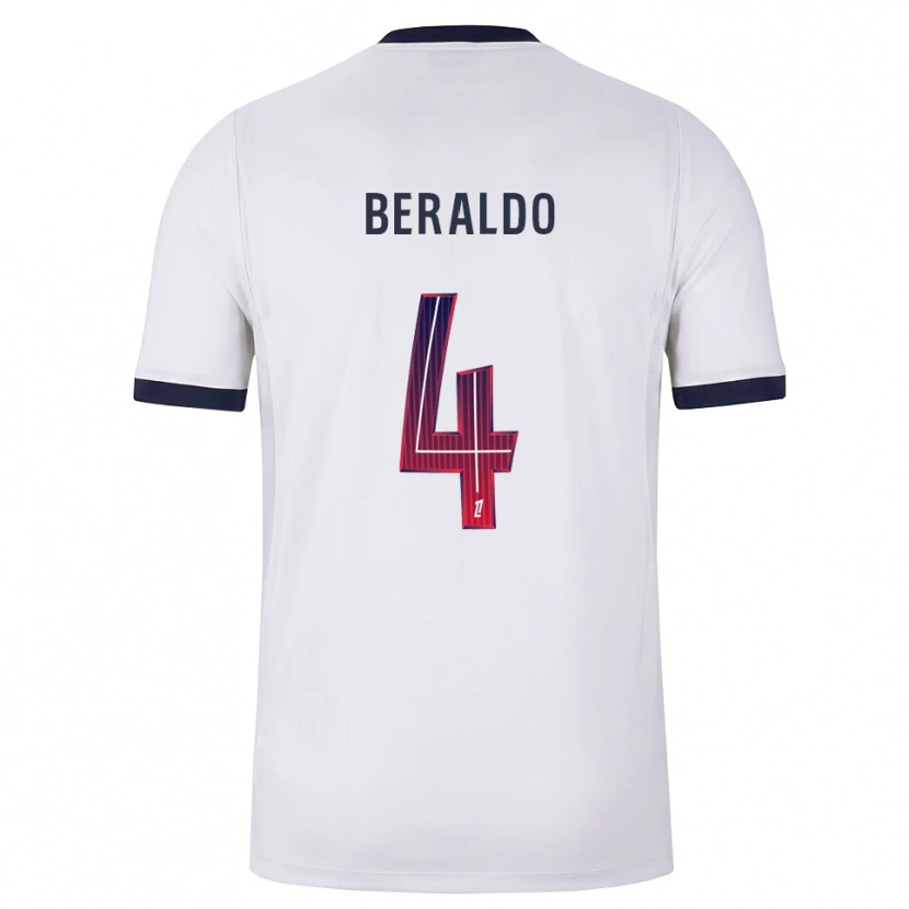 Danxen Men Lucas Beraldo #4 White Black Red Away Jersey 2026/27 T-Shirt