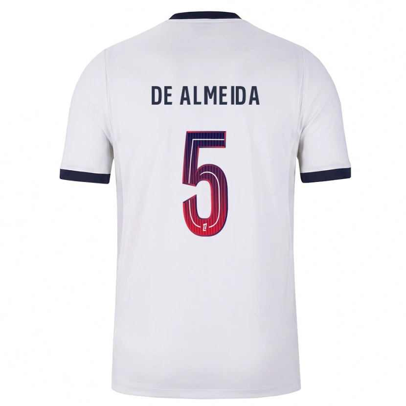 Danxen Men Elisa De Almeida #5 White Black Red Away Jersey 2026/27 T-Shirt