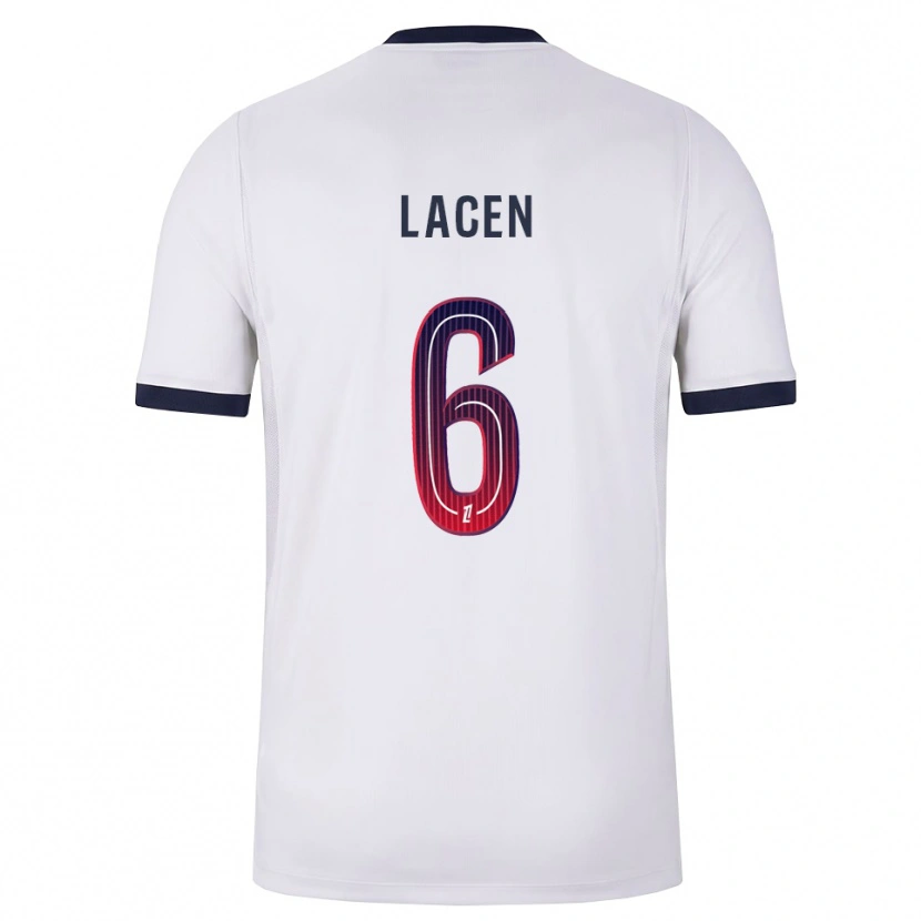Danxen Men Michaël Lacen #6 White Black Red Away Jersey 2026/27 T-Shirt