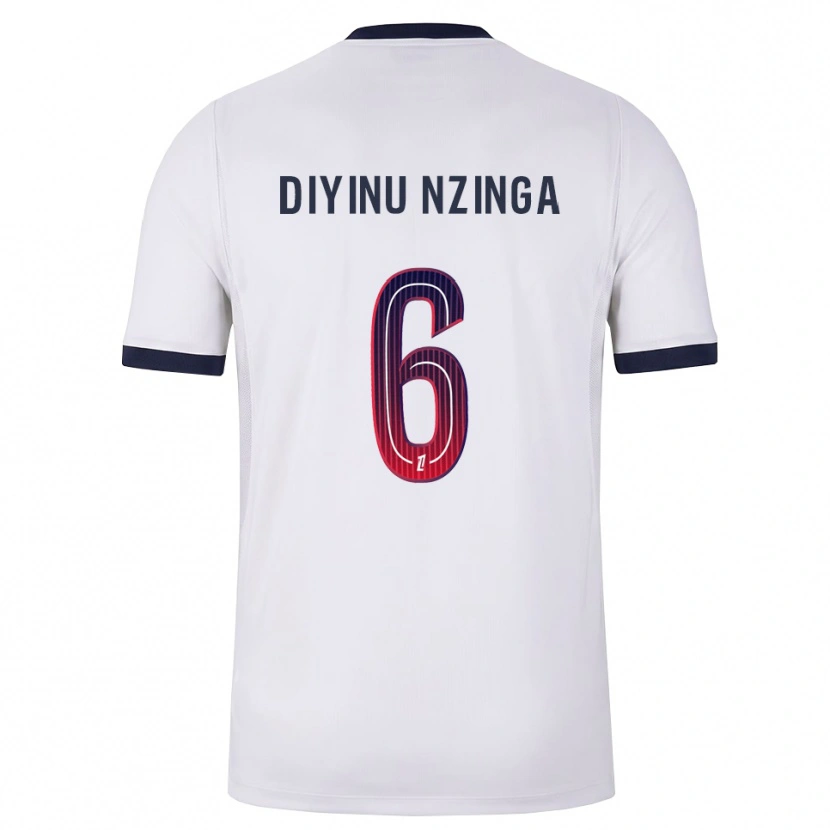 Danxen Men Vainqueur Nzinga #6 White Black Red Away Jersey 2026/27 T-Shirt