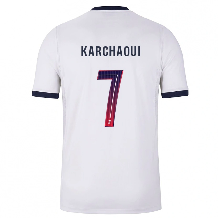Danxen Men Sakina Karchaoui #7 White Black Red Away Jersey 2026/27 T-Shirt