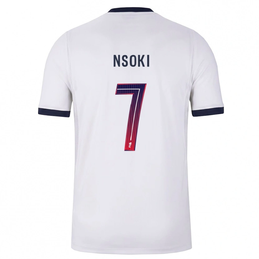 Danxen Men Noah Nsoki #7 White Black Red Away Jersey 2026/27 T-Shirt