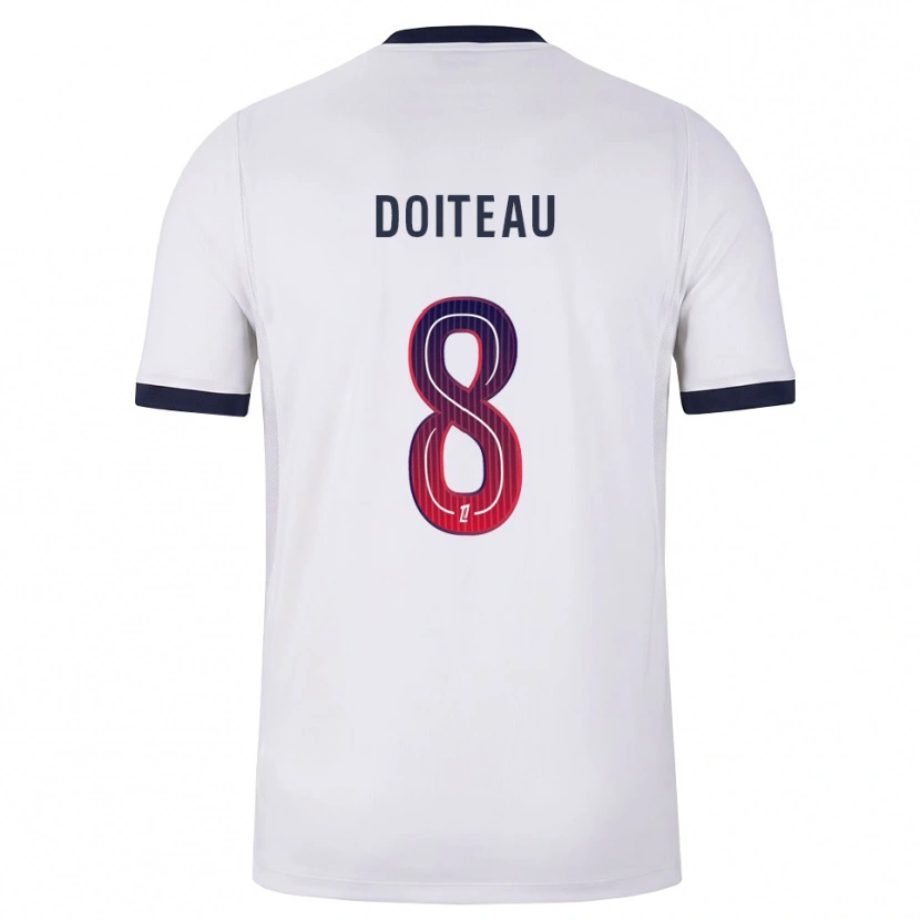 Danxen Men Benoit Doiteau #8 White Black Red Away Jersey 2026/27 T-Shirt