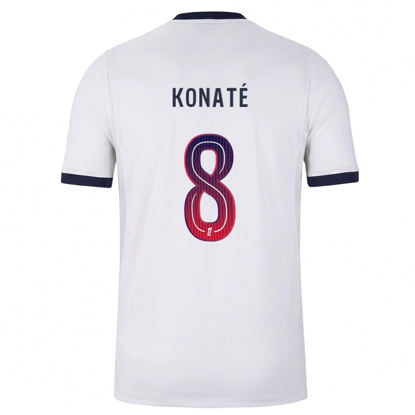 Danxen Men Seydou Konaté #8 White Black Red Away Jersey 2026/27 T-Shirt