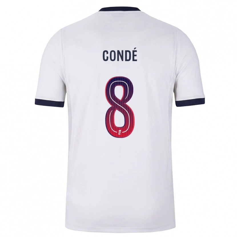 Danxen Men Alkaly Condé #8 White Black Red Away Jersey 2026/27 T-Shirt