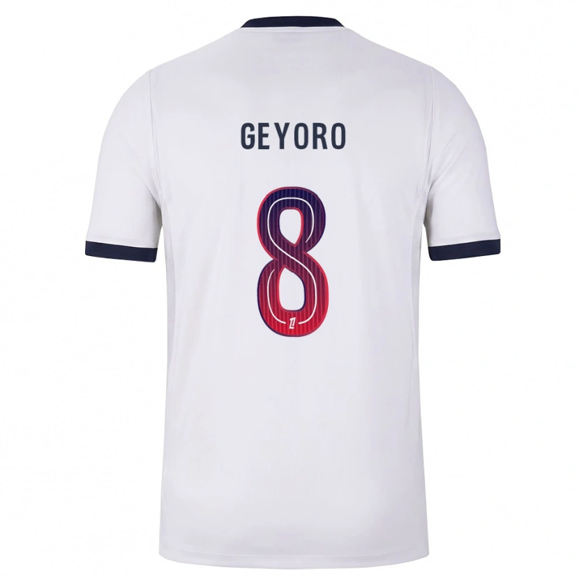 Danxen Men Grace Geyoro #8 White Black Red Away Jersey 2026/27 T-Shirt