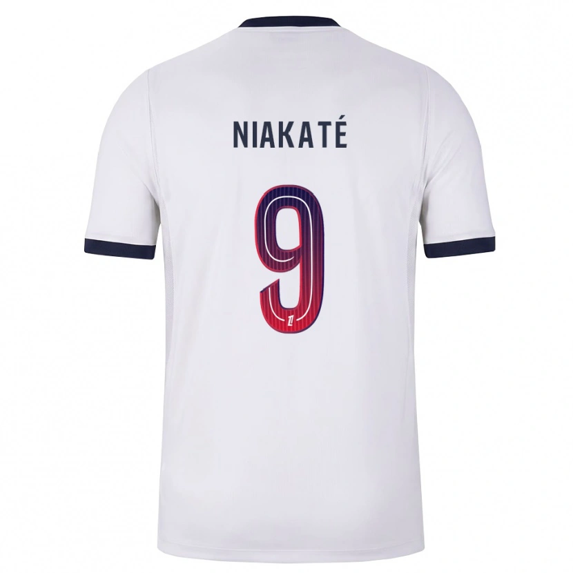 Danxen Men Maoula Niakaté #9 White Black Red Away Jersey 2026/27 T-Shirt