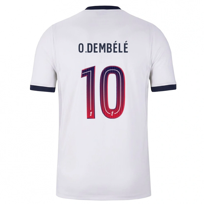 Danxen Men Ousmane Dembélé #10 White Black Red Away Jersey 2026/27 T-Shirt