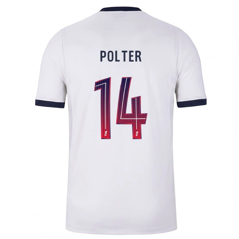 Danxen Men Ewan Polter #14 White Black Red Away Jersey 2026/27 T-Shirt